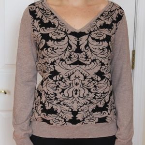 Ornate NY&Co Taupe Sweater - Size L